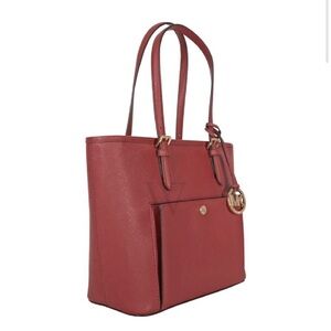 MICHAEL KORS Red Jetset Designer Tote Bag.